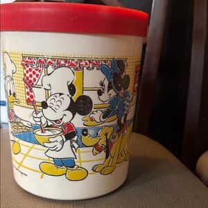 Vintage super seal Disney Mickey Mouse and friends Kitchen Canister